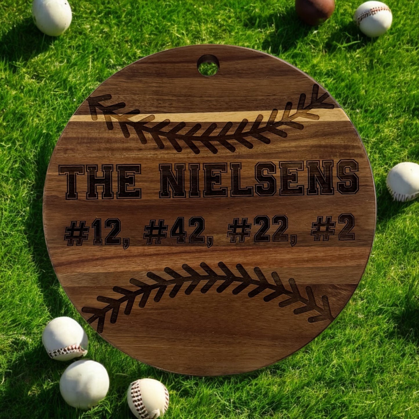Personalized Baseball Charcuterie Board or Trivet