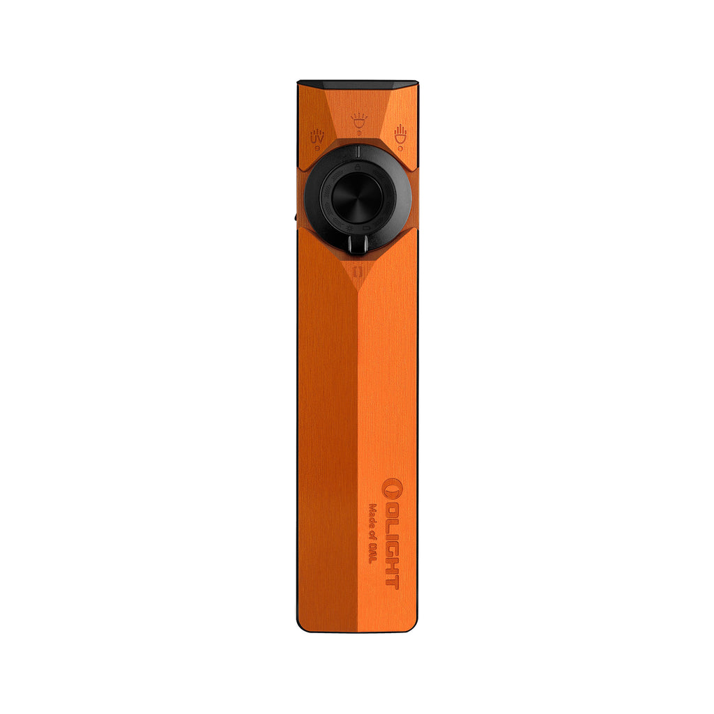 Olight ArkPro Ultra flat EDC flashlight in Amber Orange
