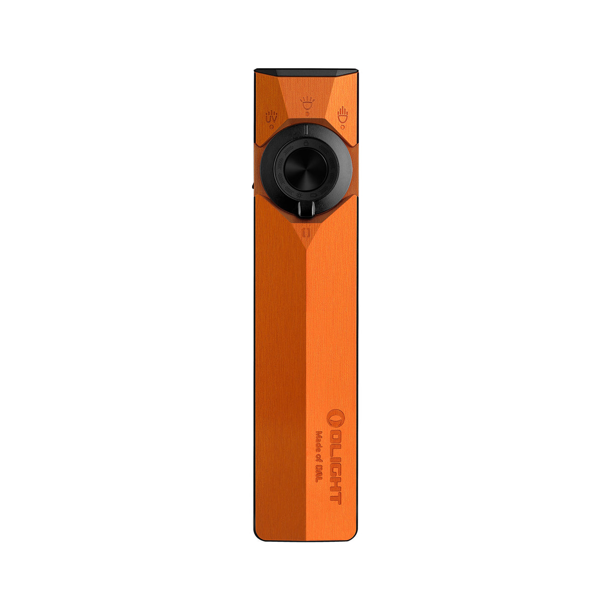 Olight ArkPro Ultra flat EDC flashlight in Amber Orange