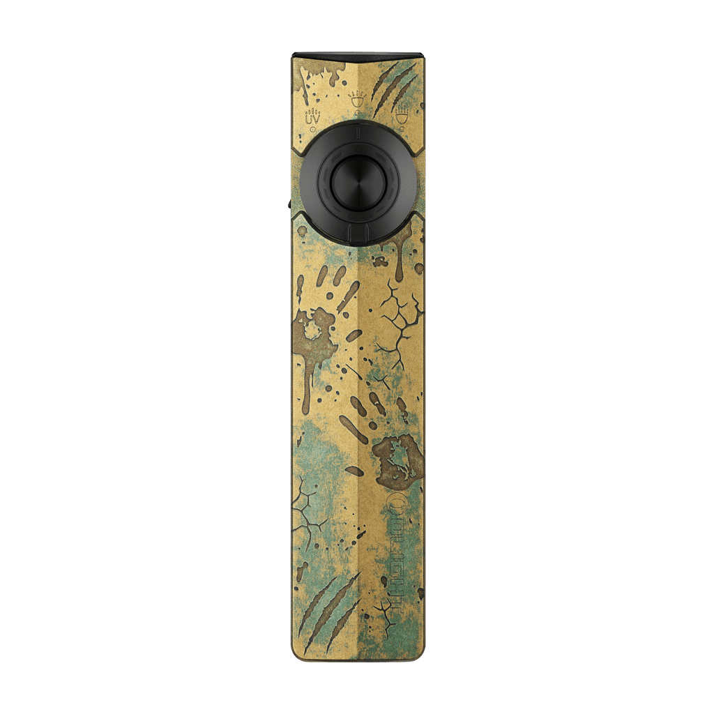 Olight ArkPro Wasteland Relic Limited Edition flat flashlight with a weathered relic finish