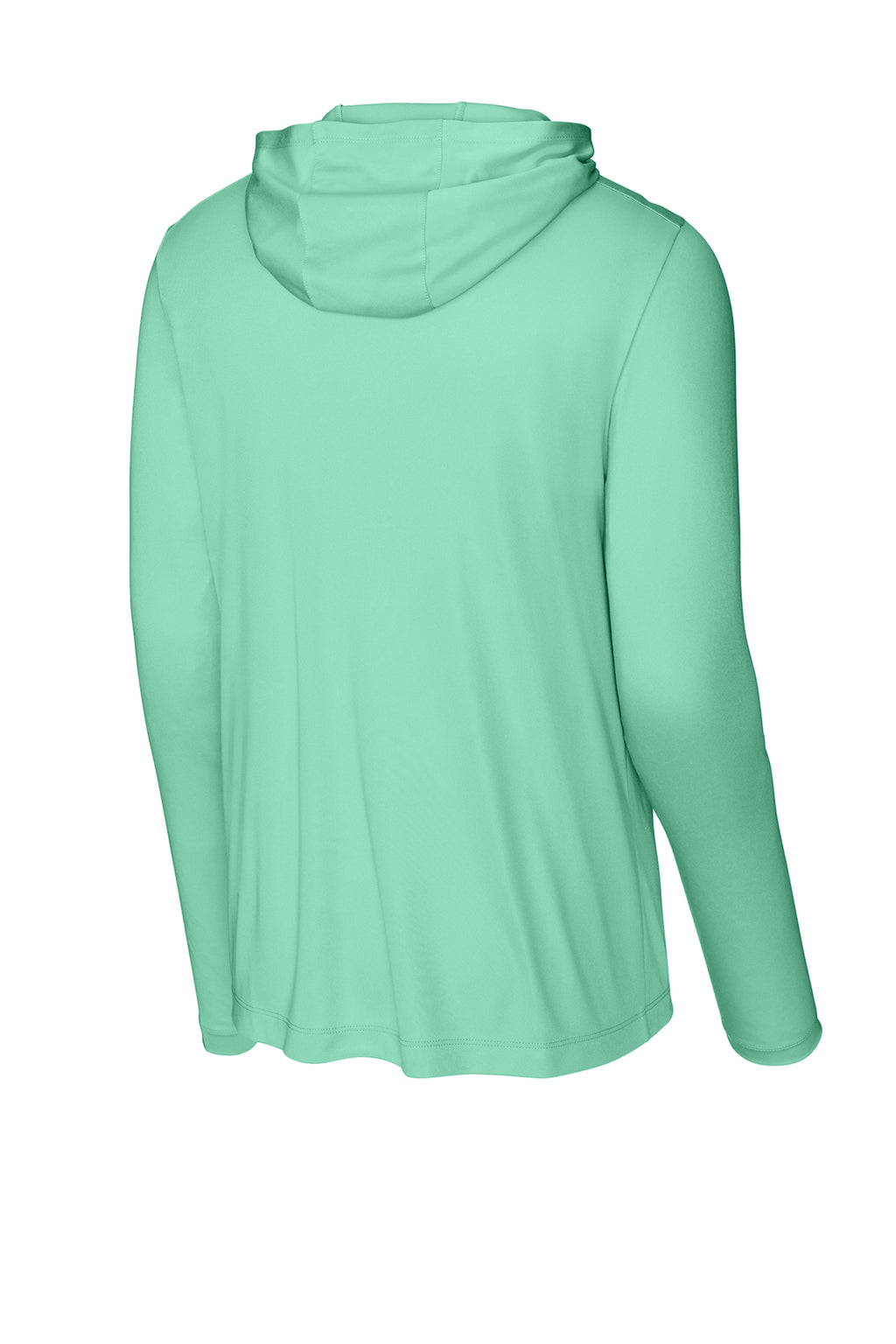 Seafoam adult sun hoodie, back view apparel-back variant-adult-seafoam-s variant-adult-seafoam-m variant-adult-seafoam-l variant-adult-seafoam-xl variant-adult-seafoam-2xl variant-adult-seafoam-3xl