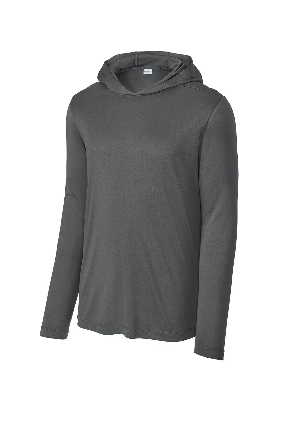 Smoke Grey adult sun hoodie, front view variant-adult-smoke-grey-s variant-adult-smoke-grey-m variant-adult-smoke-grey-l variant-adult-smoke-grey-xl variant-adult-smoke-grey-2xl variant-adult-smoke-grey-3xl