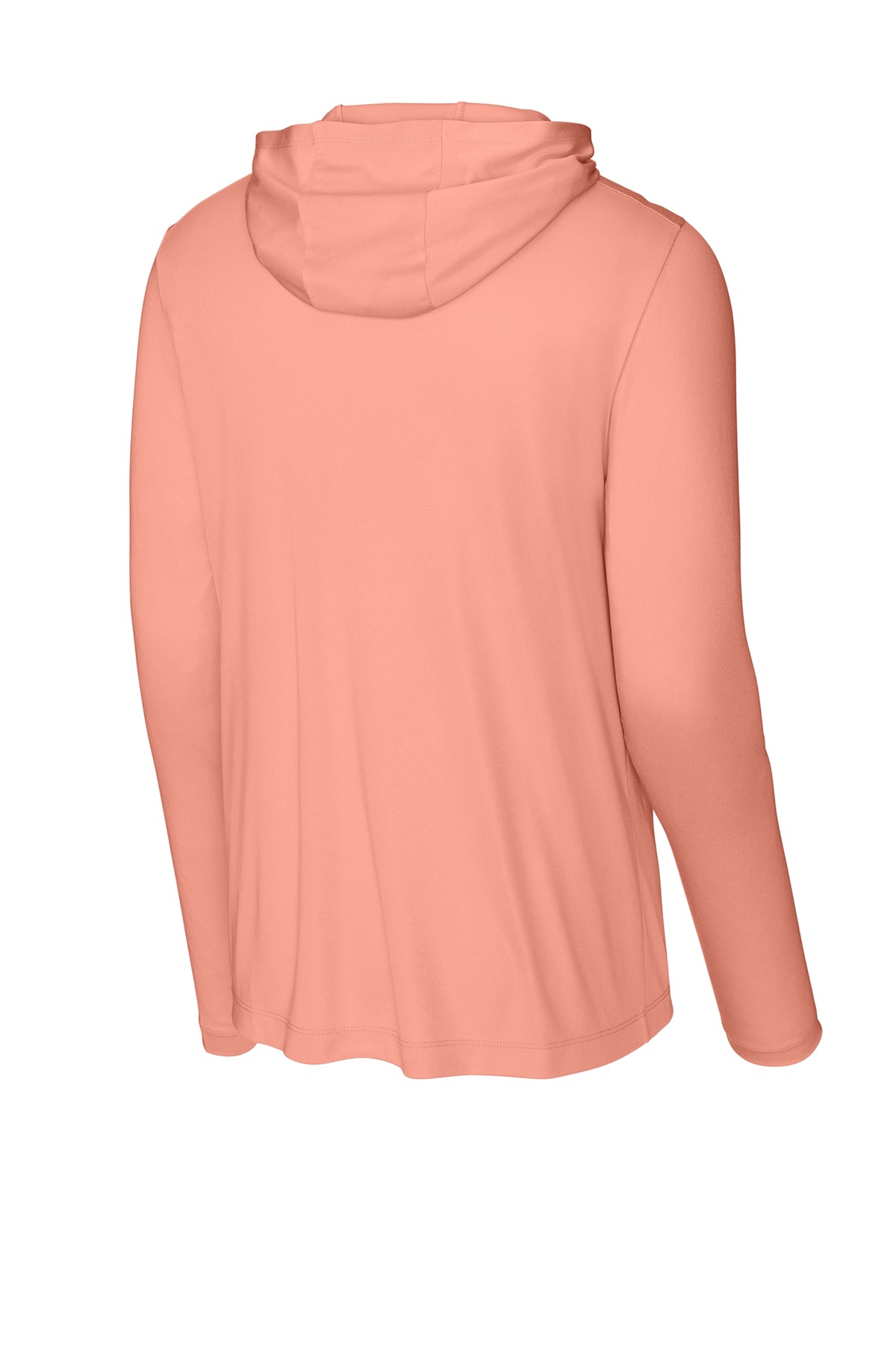 Coral adult sun hoodie, back view apparel-back variant-adult-coral-s variant-adult-coral-m variant-adult-coral-l variant-adult-coral-xl variant-adult-coral-2xl variant-adult-coral-3xl