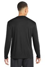 Black Performance (Sport-Tek) long sleeve duty shirt, back view