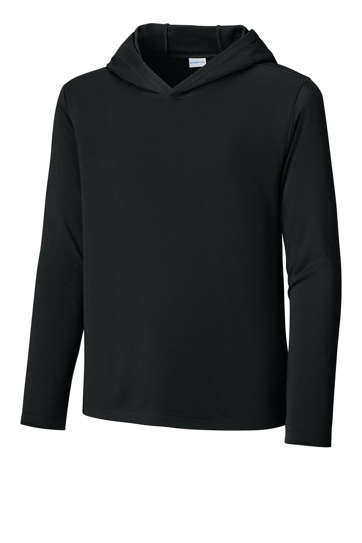 Black youth sun hoodie, front view variant-youth-black-youth-xs variant-youth-black-youth-s variant-youth-black-youth-m variant-youth-black-youth-l variant-youth-black-youth-xl