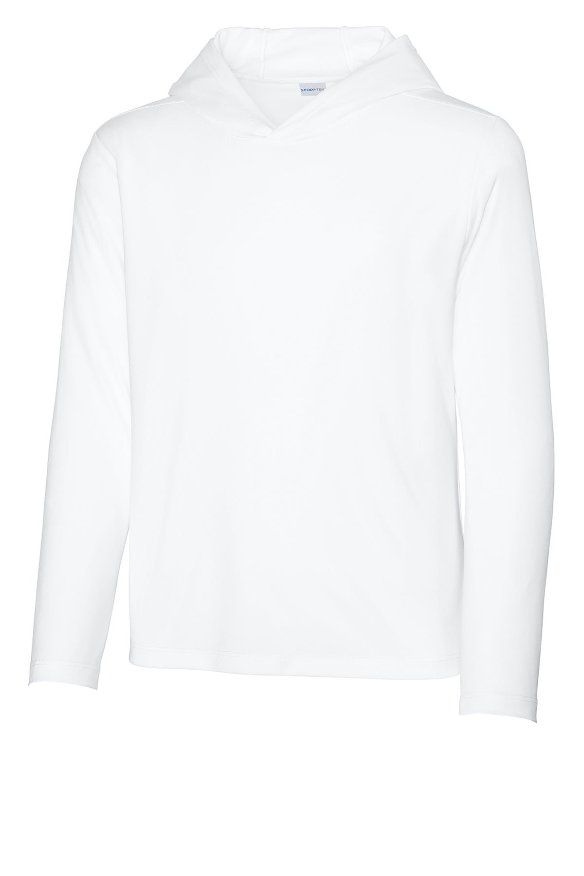 White youth sun hoodie, front view variant-youth-white-youth-xs variant-youth-white-youth-s variant-youth-white-youth-m variant-youth-white-youth-l variant-youth-white-youth-xl
