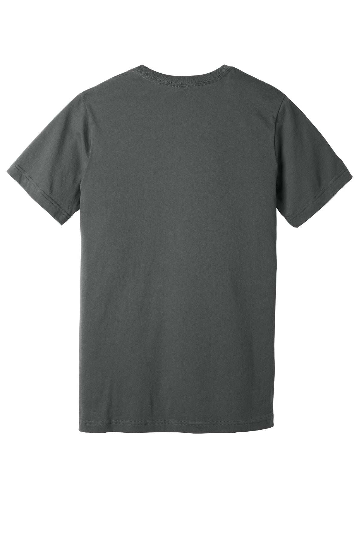 Charcoal Premium Cotton (Bella+Canvas) duty shirt, back view