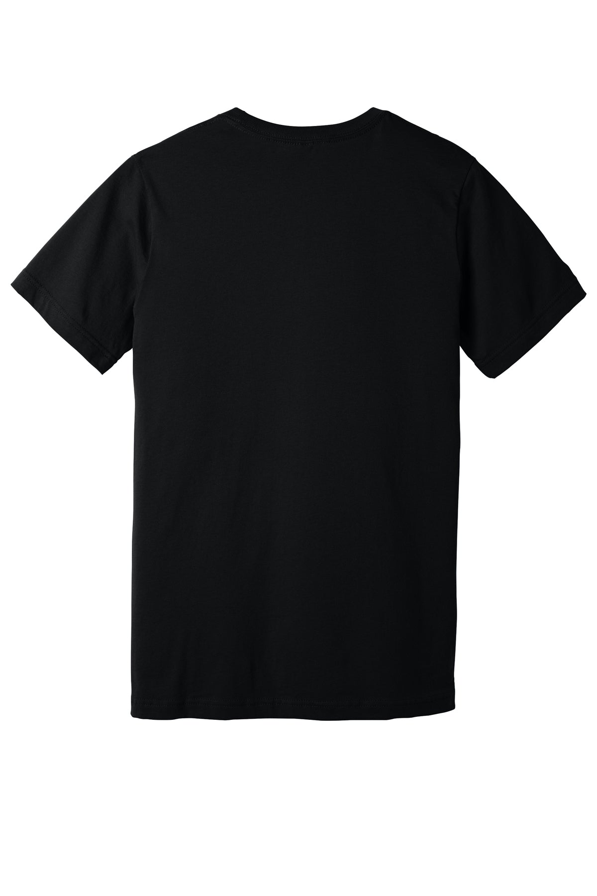 Black Premium Cotton (Bella+Canvas) duty shirt, back view