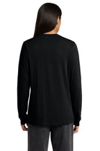 Black Premium Cotton (Bella+Canvas) long sleeve duty shirt, back view