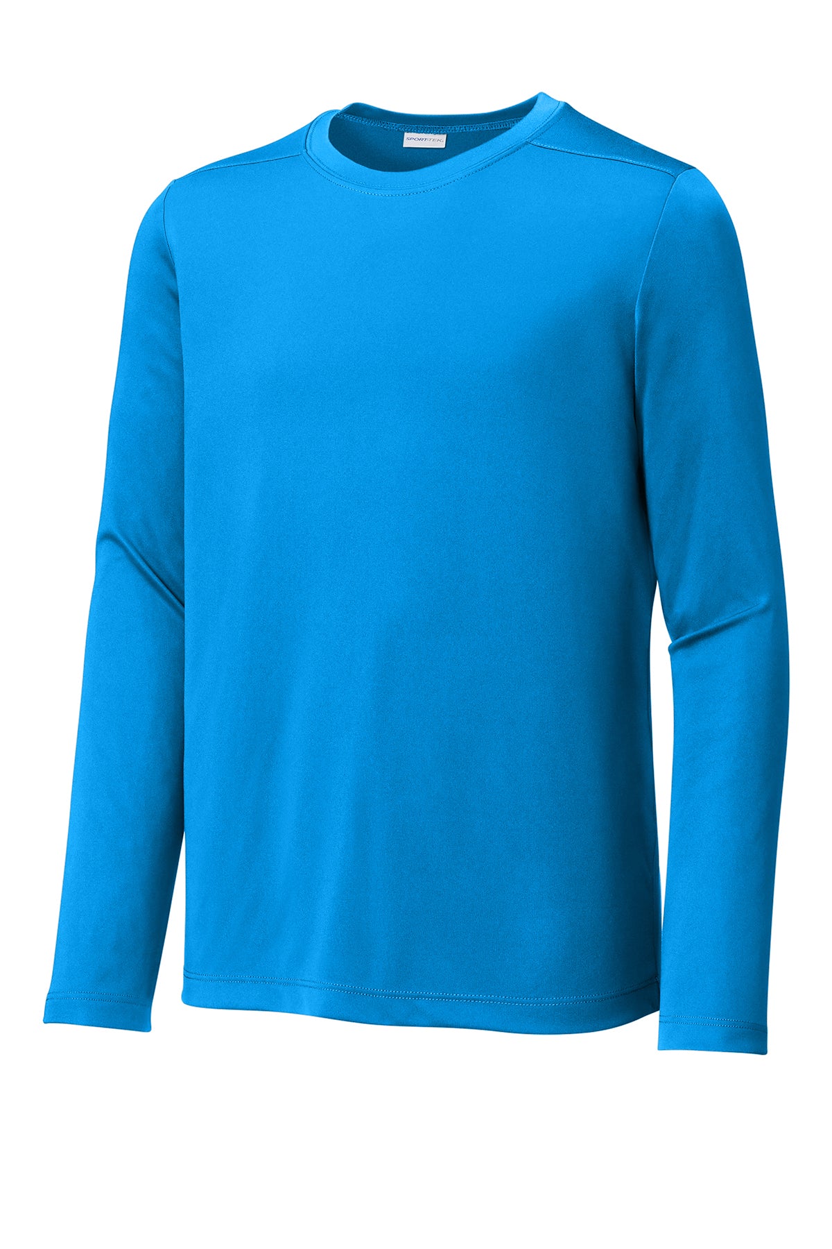 Sapphire youth long sleeve sun shirt, front view variant-youth-sapphire-youth-xs variant-youth-sapphire-youth-s variant-youth-sapphire-youth-m variant-youth-sapphire-youth-l variant-youth-sapphire-youth-xl