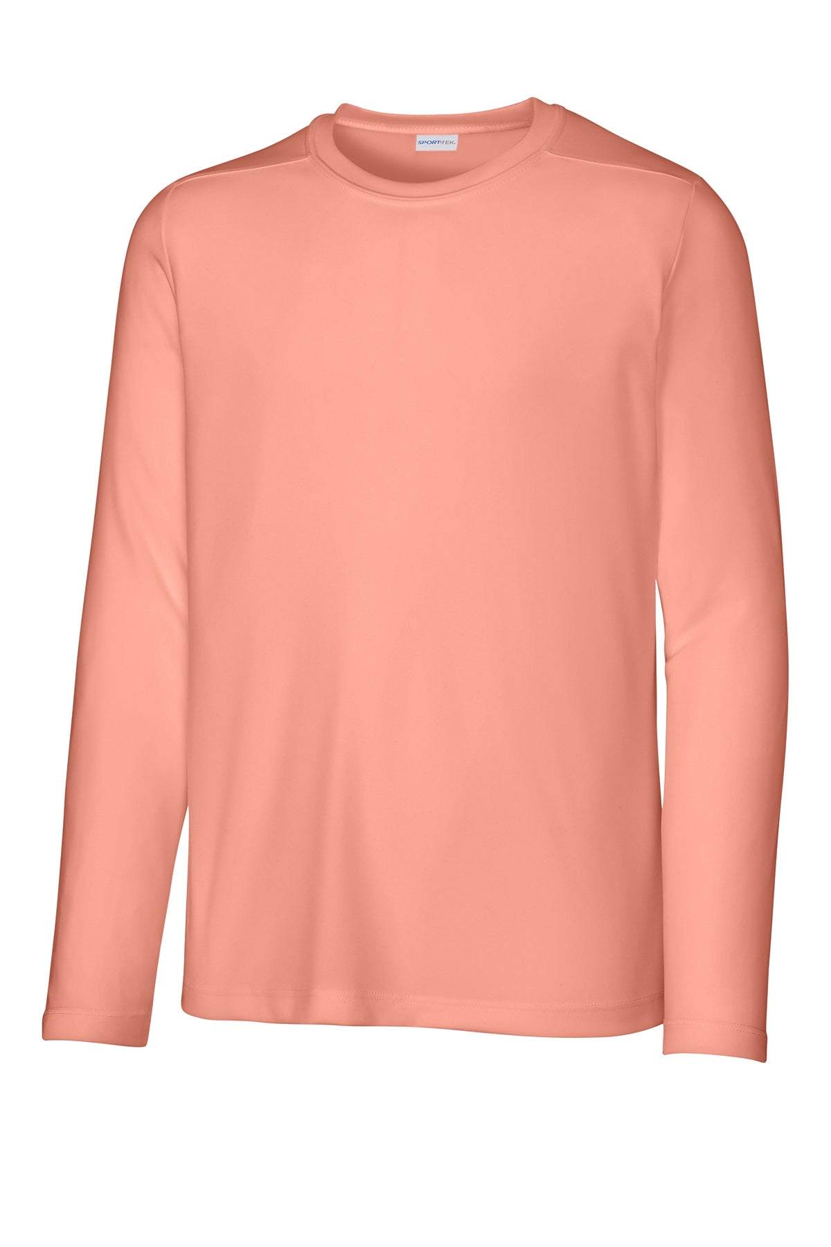 Coral youth long sleeve sun shirt, front view variant-youth-coral-youth-xs variant-youth-coral-youth-s variant-youth-coral-youth-m variant-youth-coral-youth-l variant-youth-coral-youth-xl