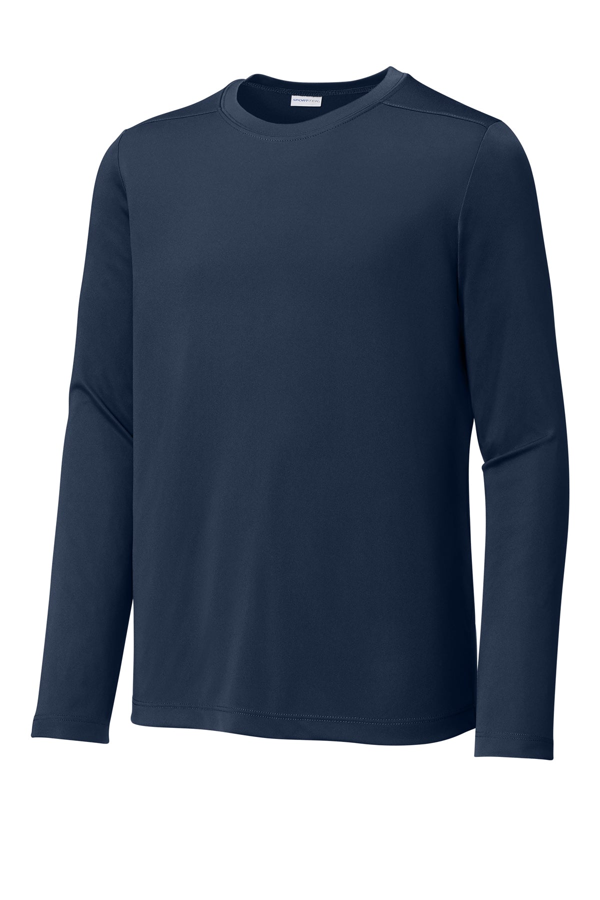 Navy youth long sleeve sun shirt, front view variant-youth-navy-youth-xs variant-youth-navy-youth-s variant-youth-navy-youth-m variant-youth-navy-youth-l variant-youth-navy-youth-xl
