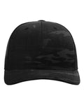 Multicam Black Richardson 112PT ripstop mesh back cap — custom patch tactical trucker hat