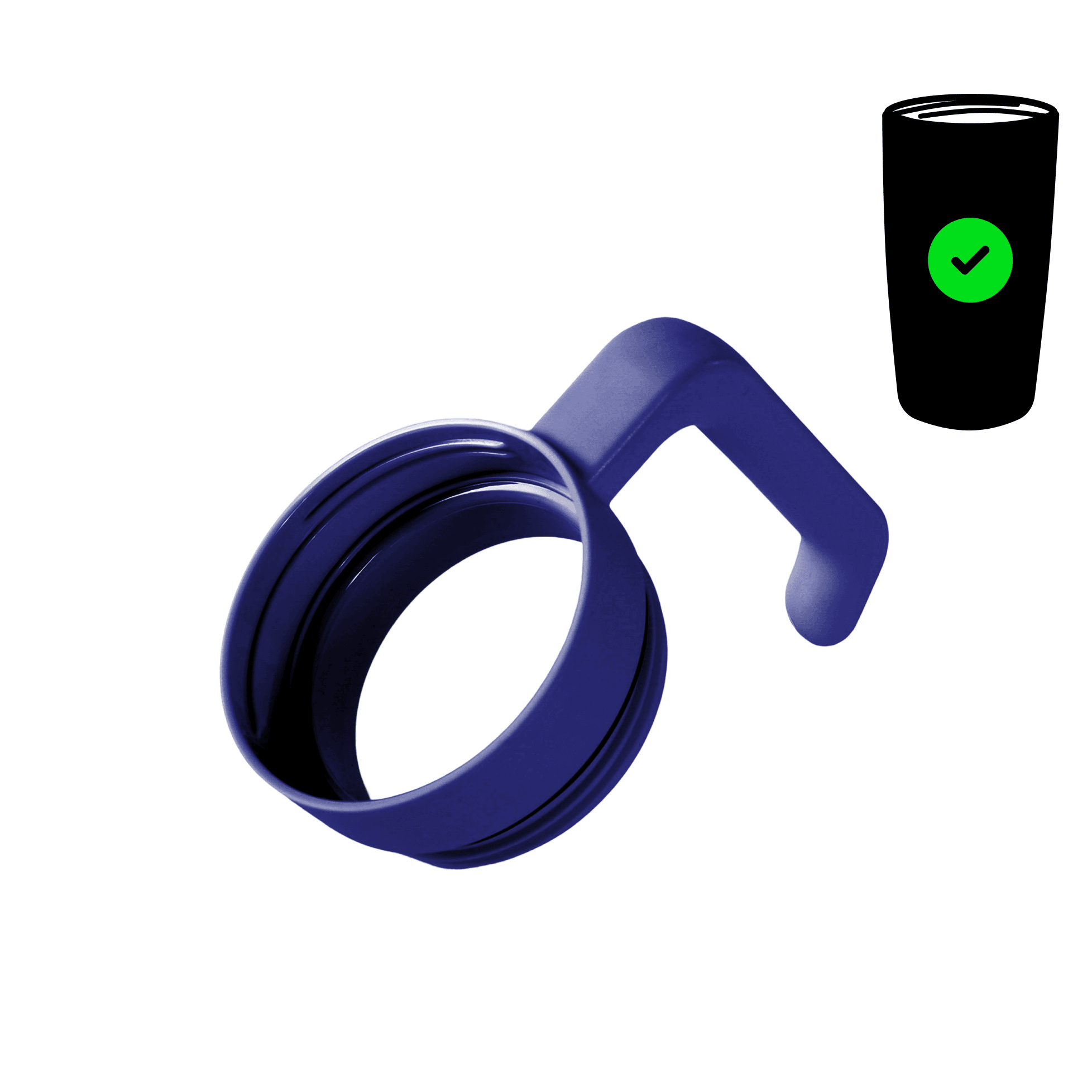 Navy twist-on tumbler handle for the 20 oz. classic tumbler