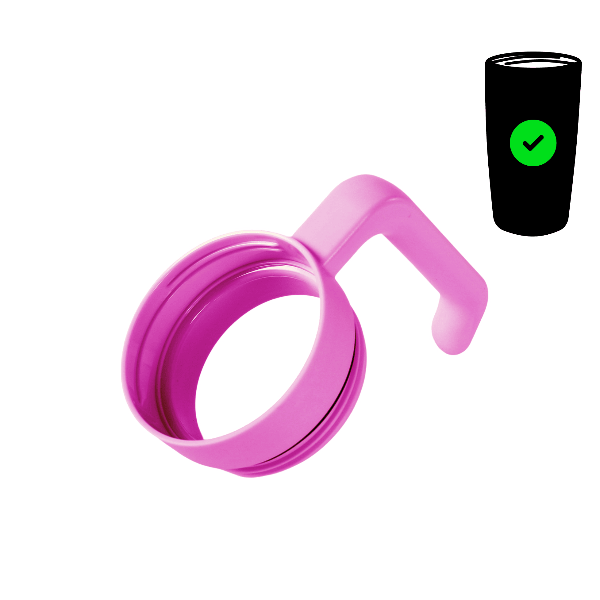 Pink twist-on tumbler handle for the 20 oz. classic tumbler
