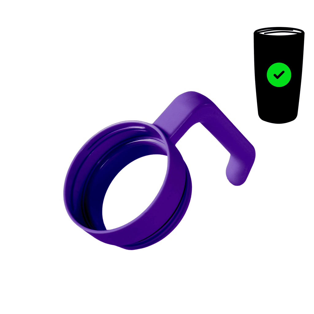 Purple twist-on tumbler handle for the 20 oz. classic tumbler