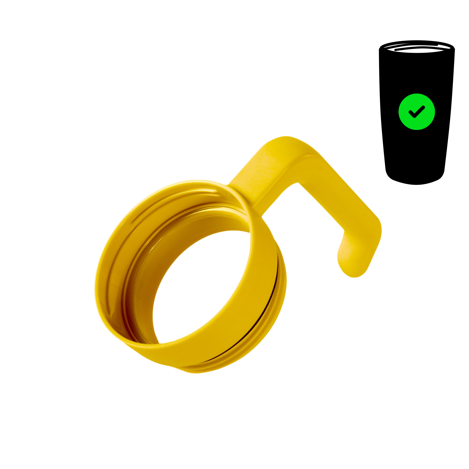 Yellow twist-on tumbler handle for the 20 oz. classic tumbler
