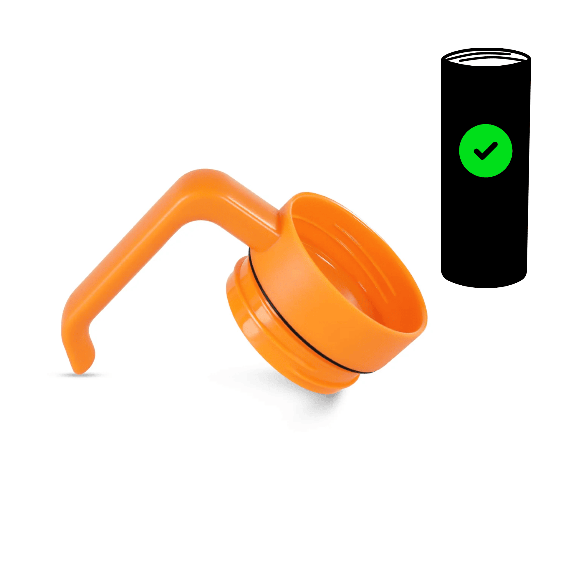 Orange twist-on tumbler handle for the 20 oz. skinny tumbler
