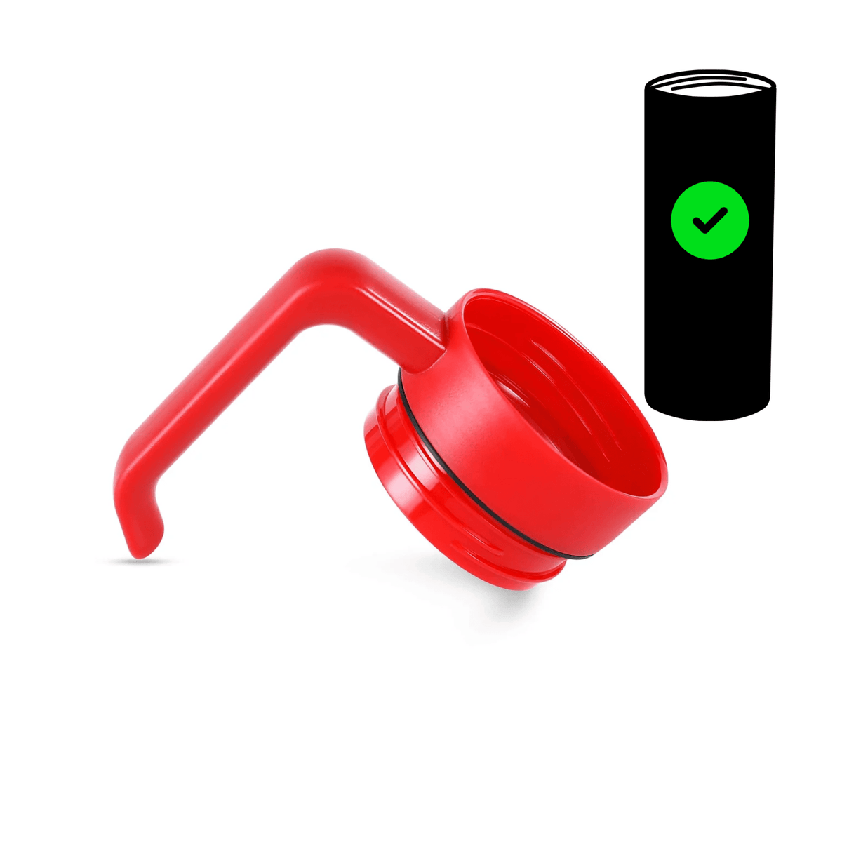 Red twist-on tumbler handle for the 20 oz. skinny tumbler