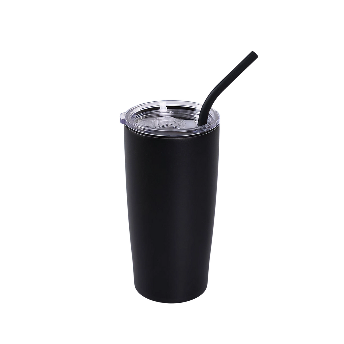 Black 20 oz. Classic Tumbler in powder coated stainless steel — custom engraved tumbler by Solano Laser Craft