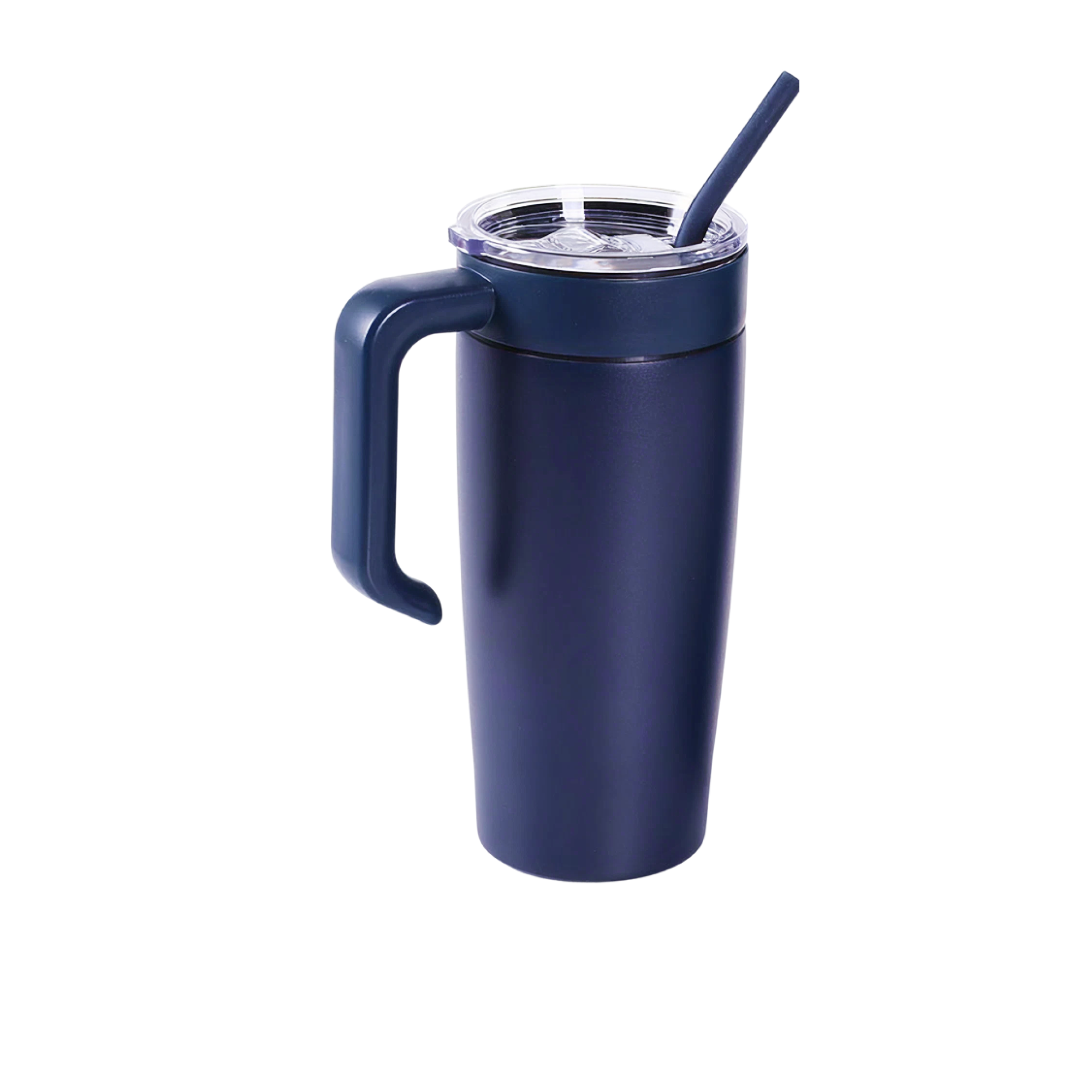 Navy 20 oz. classic tumbler with a matching twist-on handle