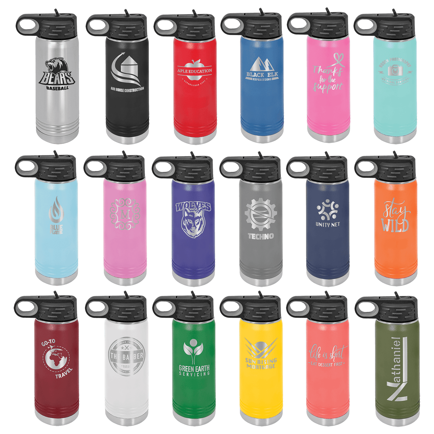 Custom Engraved Water Bottles