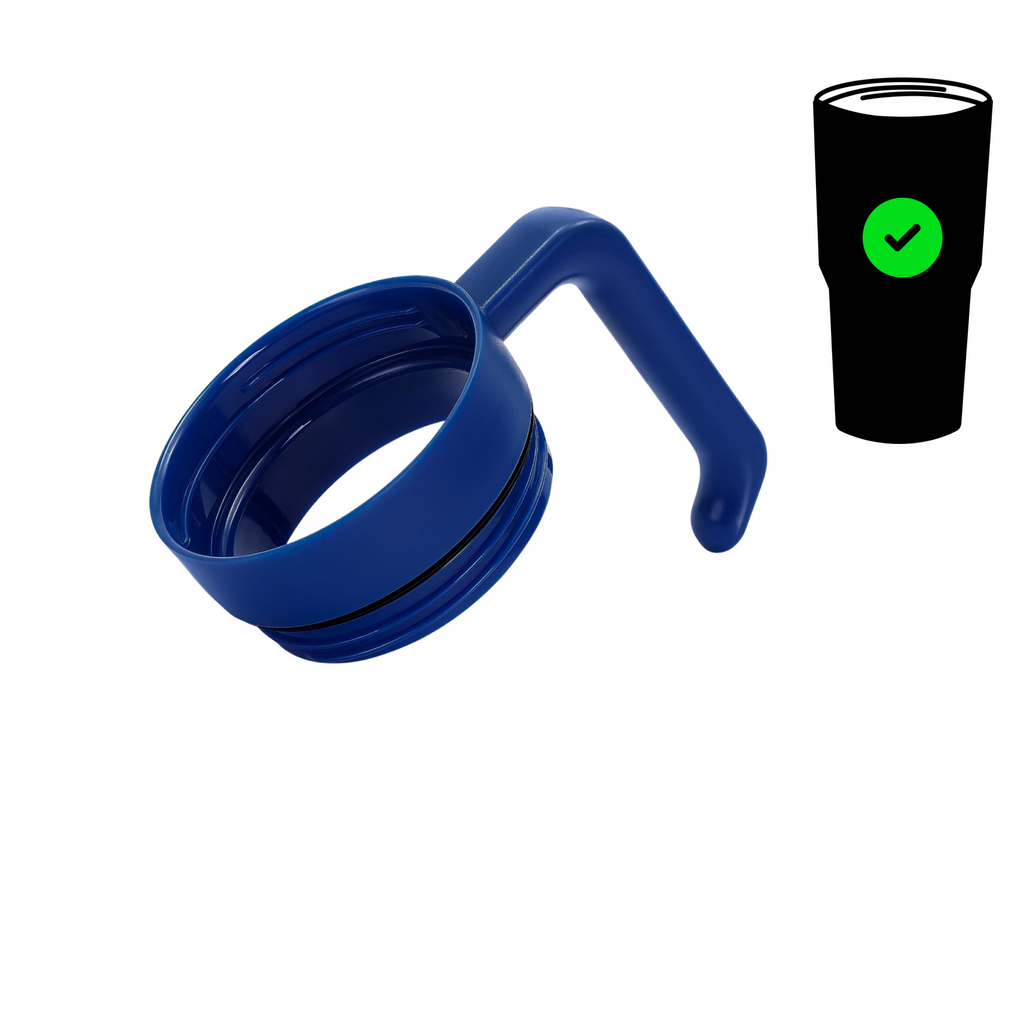 Navy twist-on tumbler handle for 30 oz. and 40 oz. tumblers