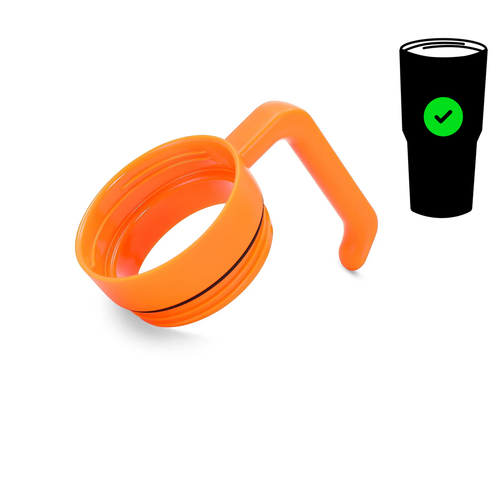 Orange twist-on tumbler handle for 30 oz. and 40 oz. tumblers
