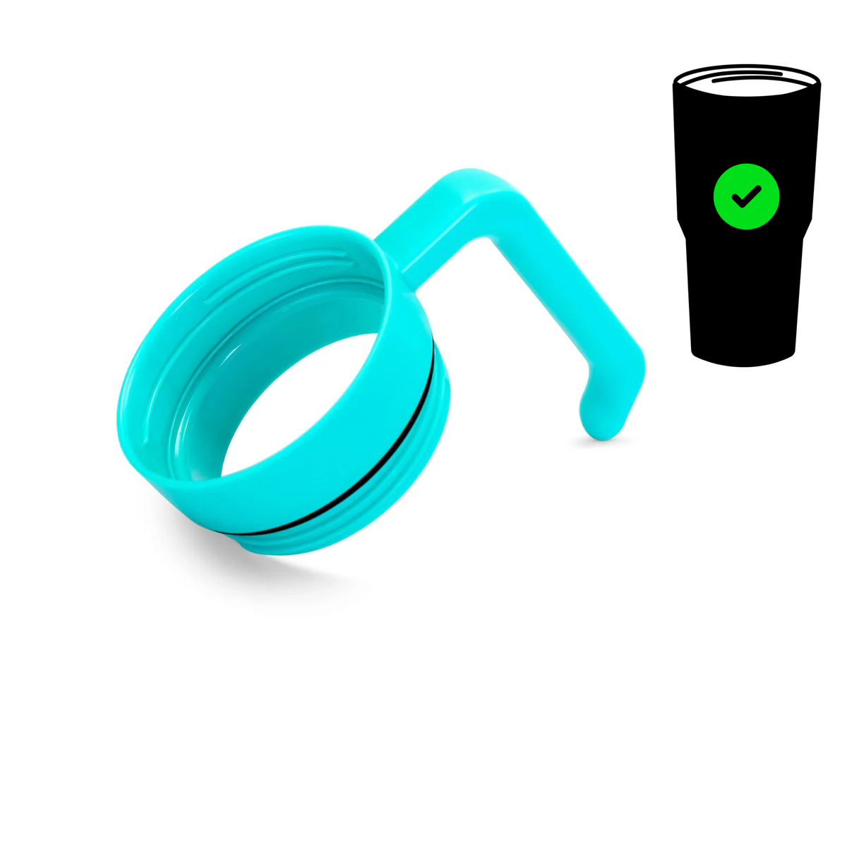 Teal twist-on tumbler handle for 30 oz. and 40 oz. tumblers