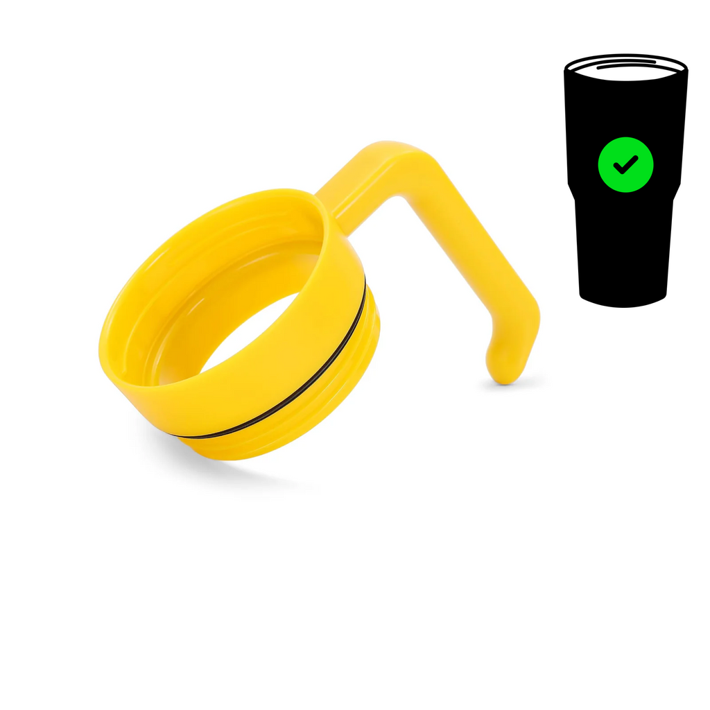 Yellow twist-on tumbler handle for 30 oz. and 40 oz. tumblers