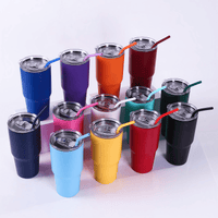 30 oz. Tumbler in powder coated double wall vacuum insulated stainless steel — custom engraved tumbler by Solano Laser Craft