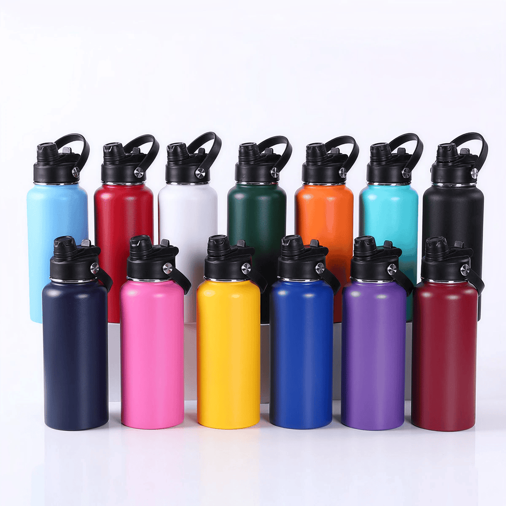 32 oz. Hydro Water Bottle in powder coated double wall vacuum insulated stainless steel — custom engraved water bottle by Solano Laser Craft