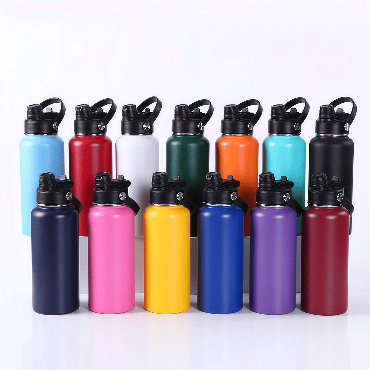 32 oz. Hydro Water Bottle in powder coated double wall vacuum insulated stainless steel — custom engraved water bottle by Solano Laser Craft