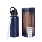 Navy 32 oz. insulated water bottle with sport lid and gift box