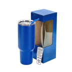 Blue 40 oz. powder coated tumbler with its gift box