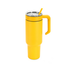 Yellow 40 oz. tumbler with a matching twist-on handle