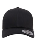 Black YP Classics 6606 six-panel mesh back cap — custom patch trucker hat