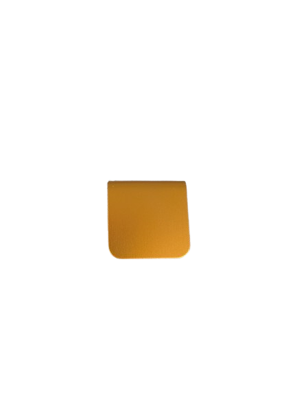 Golden orange magnetic hat clip with a removable golf ball marker