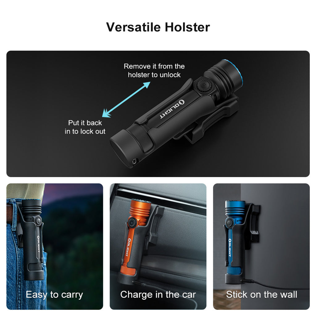 Seeker 4 Pro versatile holster for belt, car or wall mounting