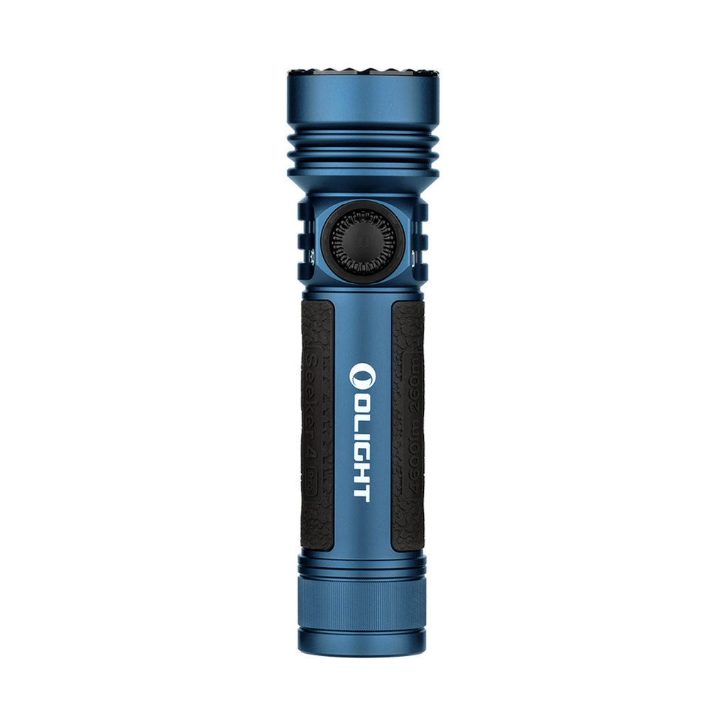 Olight Seeker 4 Pro flashlight in Midnight Blue