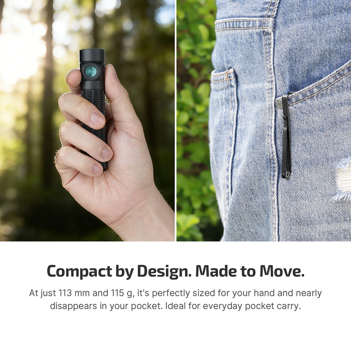 Baton 4 Pro held in hand, compact enough for a pocket