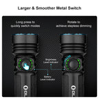 Seeker 4 Pro metal switch: long press to change modes, rotate for stepless dimming