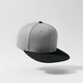 Black Concrete Madhouse six-panel flat brim snapback — custom patch retro hat by Anyrope