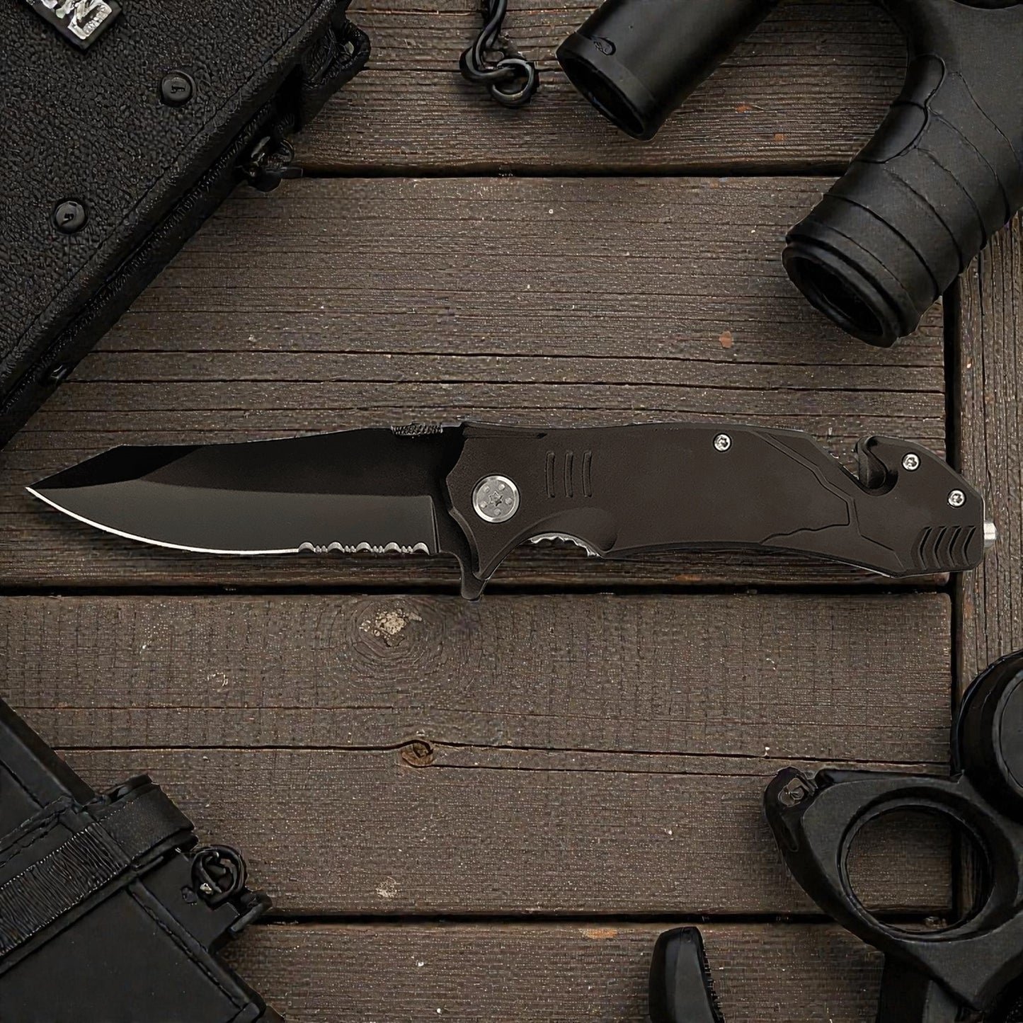 Custom Engraved Bison River Rescue Knife