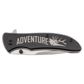 Black everyday carry pocket knife with anodized aluminum handle