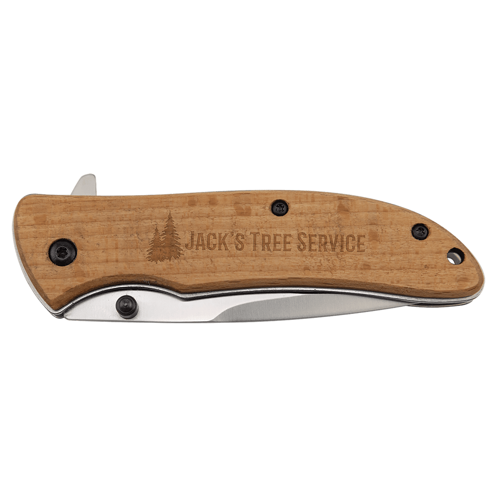 Wood handle everyday carry pocket knife