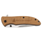 Wood handle everyday carry pocket knife
