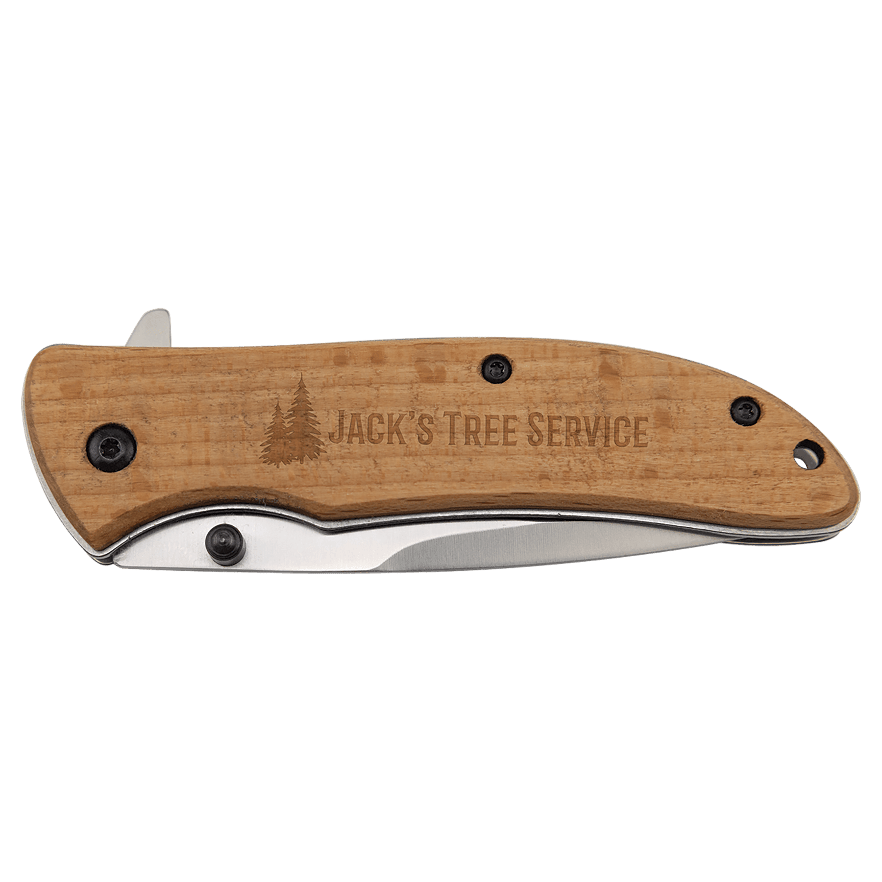 Wood handle everyday carry pocket knife