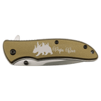 Flat Dark Earth everyday carry pocket knife with anodized aluminum handle
