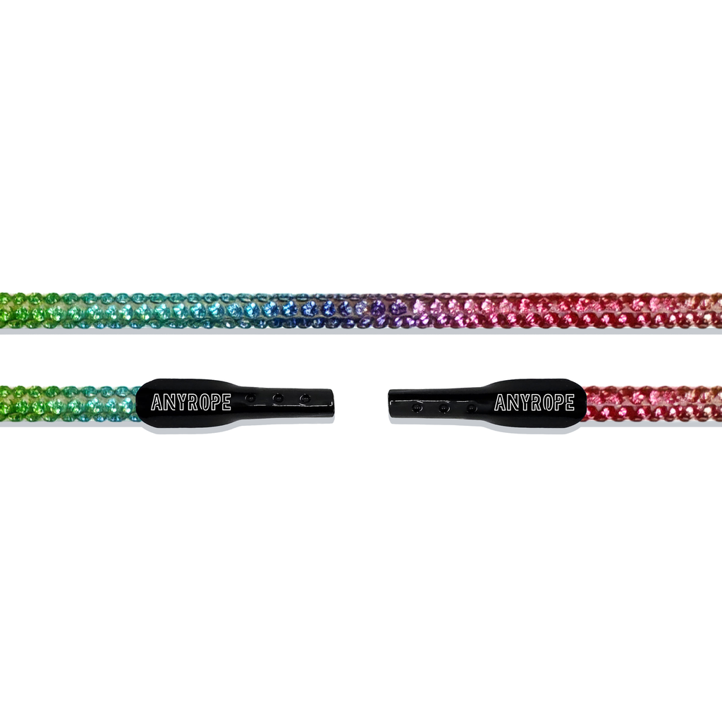 Rainbow Anyrope Bling rhinestone hat rope — interchangeable snapback rope